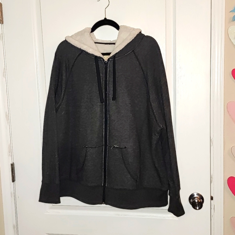 Dark Gray zip-up hoodie 3x (22-24)